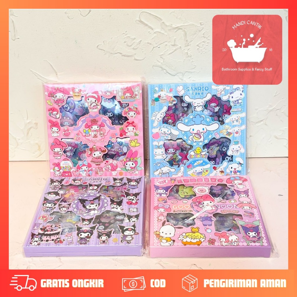 

STIKER 100 LEMBAR SANRIO MOMO WATERPROOF ISI 100 STICKER ST-1194