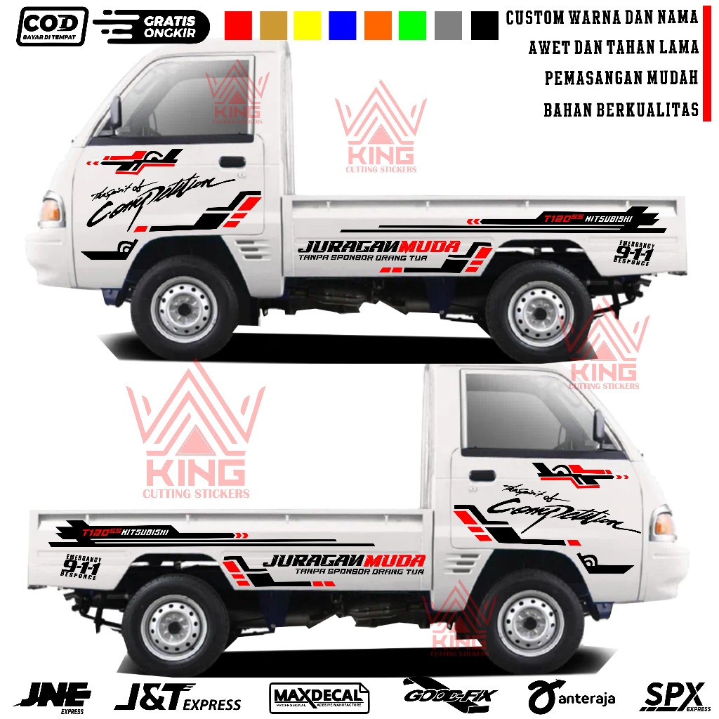 stiker mobil pickup T120ss carry futura Stiker Pickup Indonesia stiker Striping Mobil Pickup