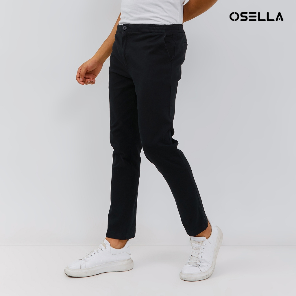 osella celana panjang pria dewasa -Celana Pinggang Santai Osella Dengan Tali Serut yang Dapat Disesu