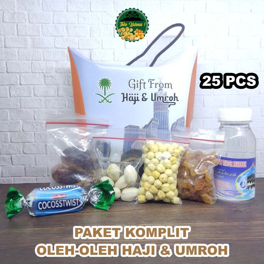 

(25 PCS) PAKET | HAMPERS OLEH-OLEH HAJI DAN UMROH 5in1