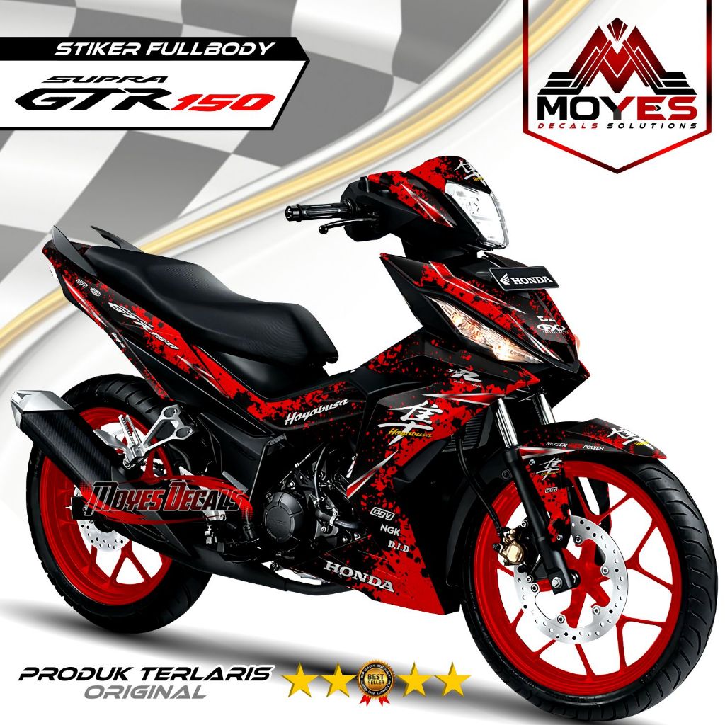 Decal Motor Supra GTR 150 - Stiker Motor Supra GTR 150 Fullbody Premium - Variasi Motor Honda Supra 