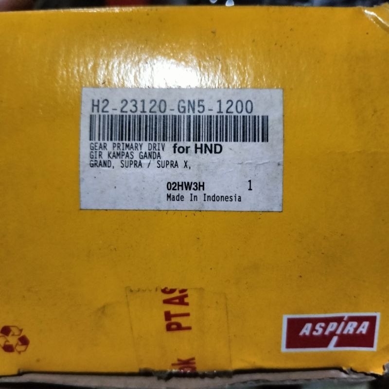 LONCENG ASSY/SET GRAND (23120-GN5-1200) UNTUK MOTOR GRAND ASPIRA