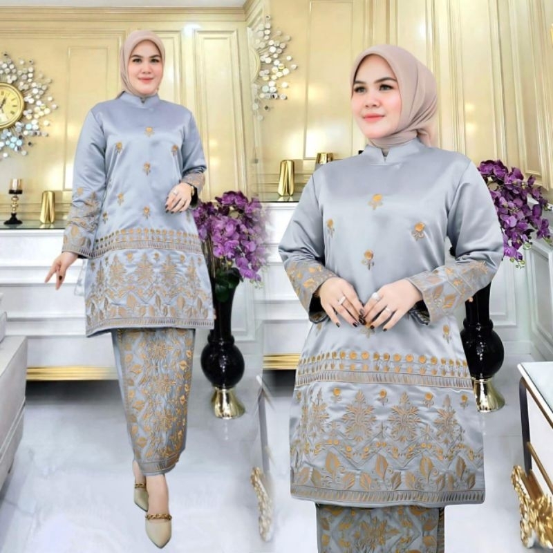 SET KEBAYA KURUNG TAFFETA/ BRIDAL // BAJU KURUNG TAFFETA MELAYU // BAJU KURUNG TAFFETA MALAYSIA // D