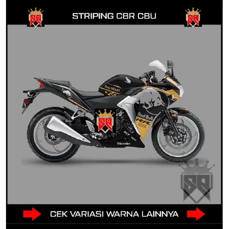 stikrr decal cbr cbu/striping honda cbr cbu/variasi redbull