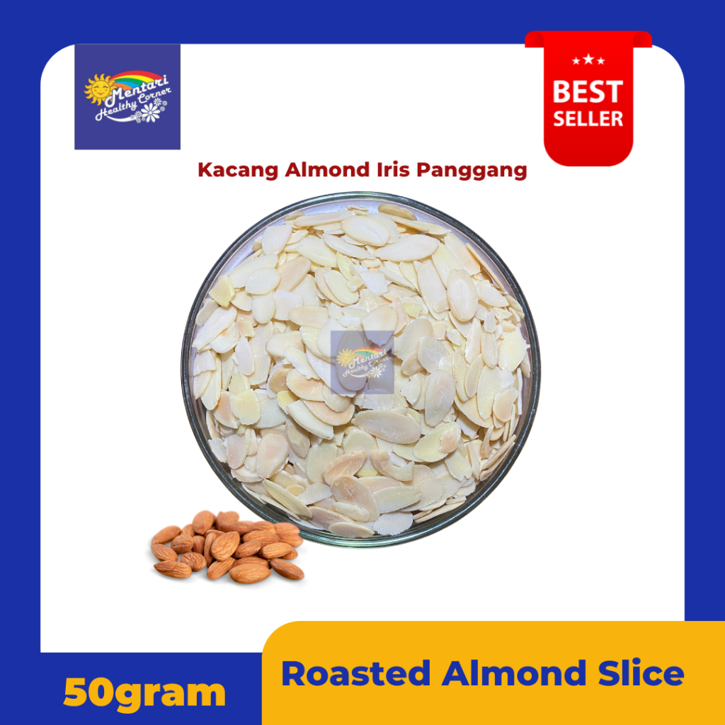 

Roasted Almond Slice 50gr / Kacang Almond Iris Panggang 50gram