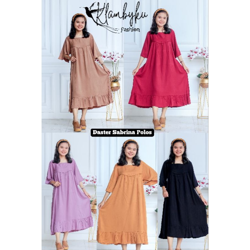 Daster Rayon Twill Polos Sabrina Jumbo By Klambyku Adem Best Seller