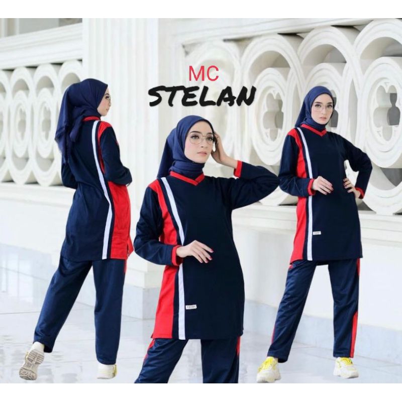 Ay00 stelan olahraga tunik wanita super jumbo/ stelan olahraga tunik super jumbo