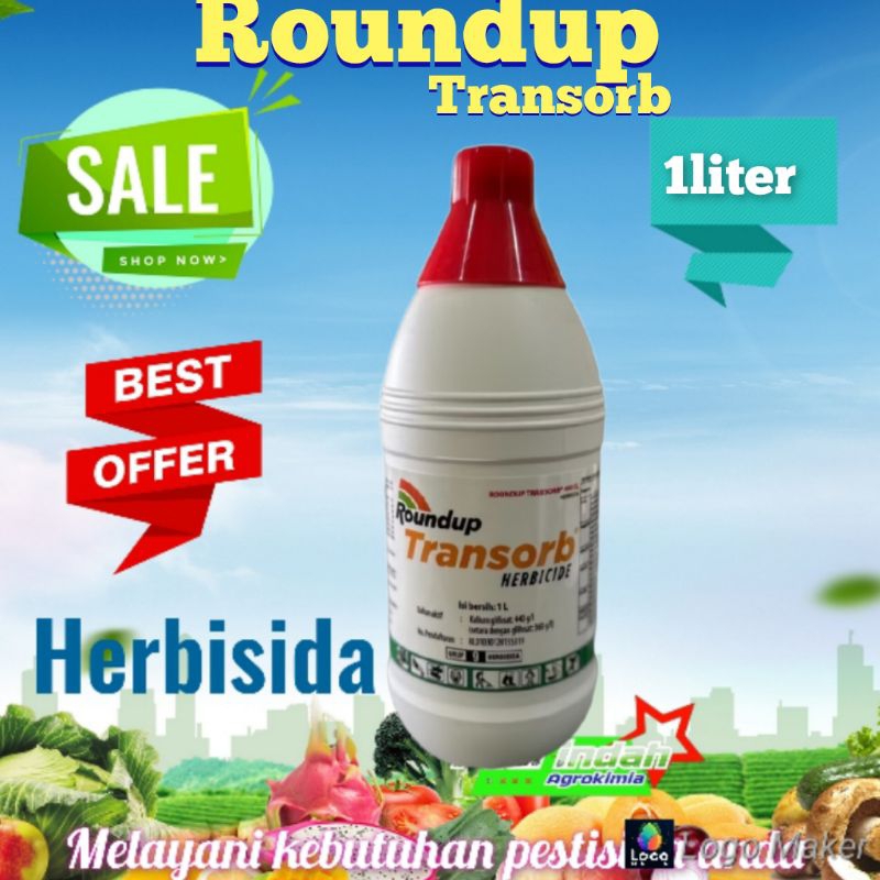 Herbisida / Racun Rumput/ Roundup 486SL/Sidafos 480SL/1 liter