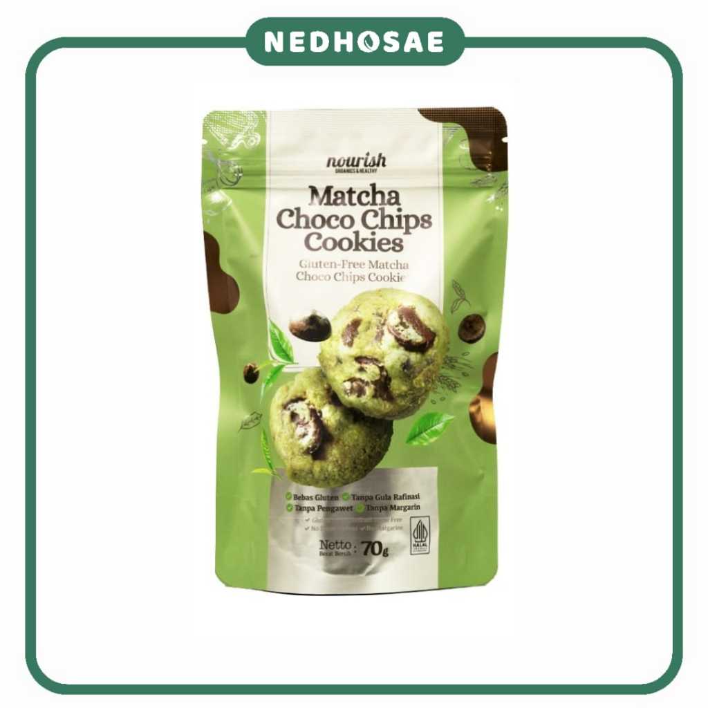 

Matcha Choco Chips Cookies - Gluten Free Matcha Cookies by Nourish