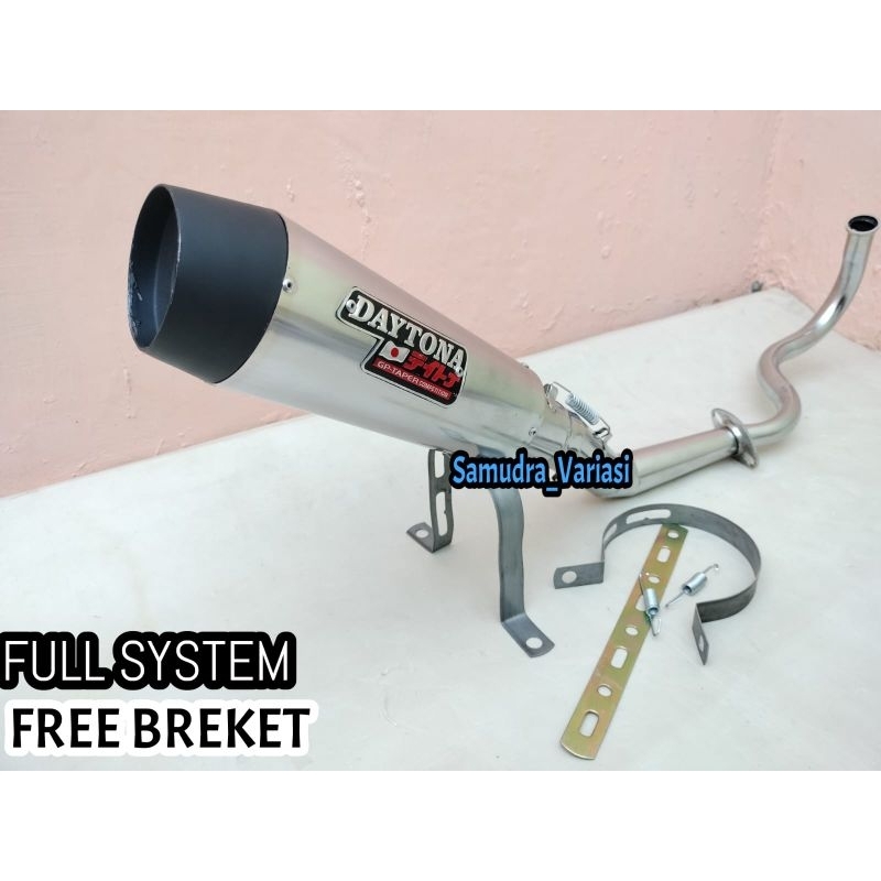 KNALPOT RACING DAYTONA MATIC HONDA VARIO 110 KARBU/KEBO, VARIO 110 TECHNO/CBS, VARIO 125 OLD/BOHLAM,
