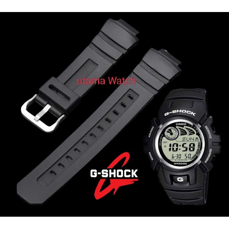 Strap Tali Jam Tangan Casio G-Shock G-2900 Resin Replacement Watch Band Casio G2900 Rubber Karet