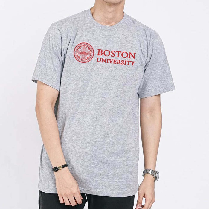 Kaos Baju BOSTON University Cotton Combad t-shirt Lengan Pendek Premium Clothing