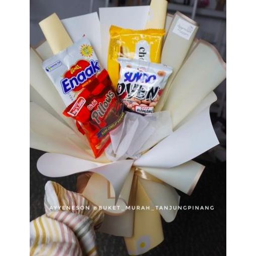 Buket Snack Kertas Warna Kuning