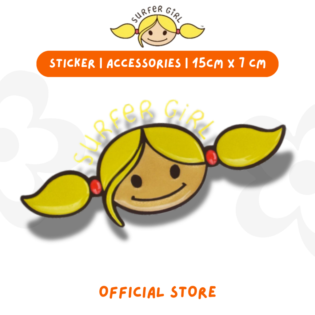 

Surfer Girl Summer Sticker Puff Letter Medium 02SMHPFCS01MED | Sticker Lucu