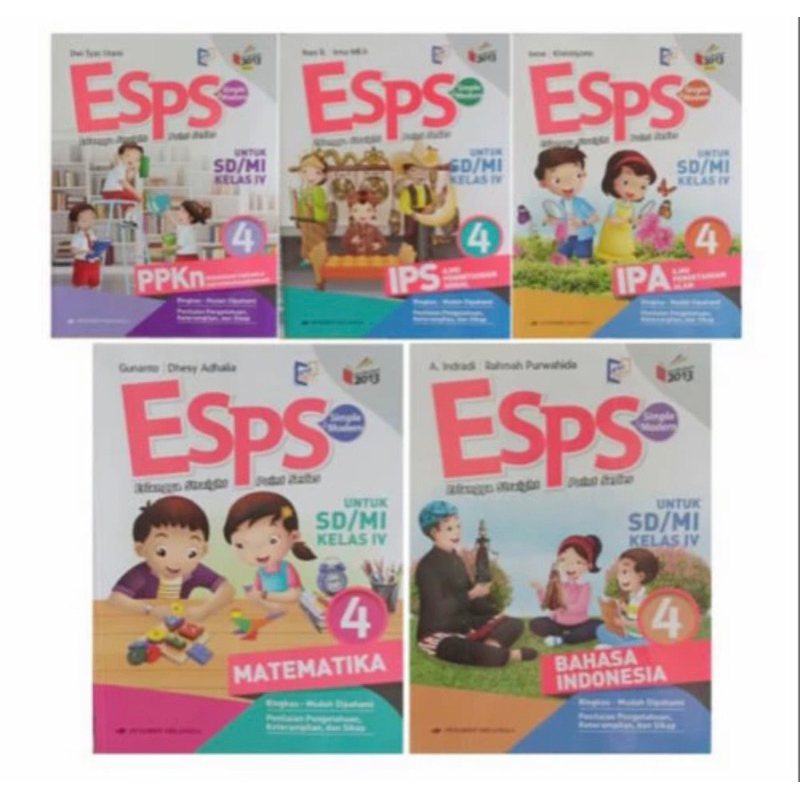 ESPS SD KELAS 4 (5BUKU) MTK, IPA, IPS, PPKN, B. INDO ERLANGGA REVISI