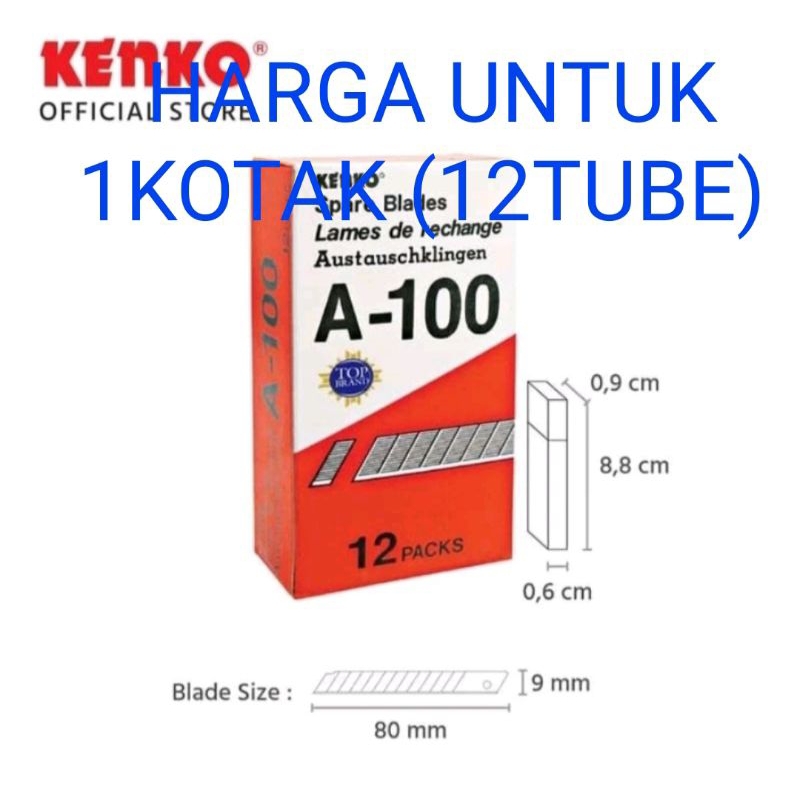 

ISI CUTTER KENKO A100 PER 12BIJI / ISI CUTTER KENKO KECIL 12TUBE / HARGA GROSIR 1LUSIN ISI CUTTER KENKO A100
