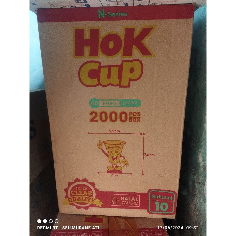 1 dus Cup Pop es merk HOK ukuran 8oz 10oz 12oz 14oz 16oz