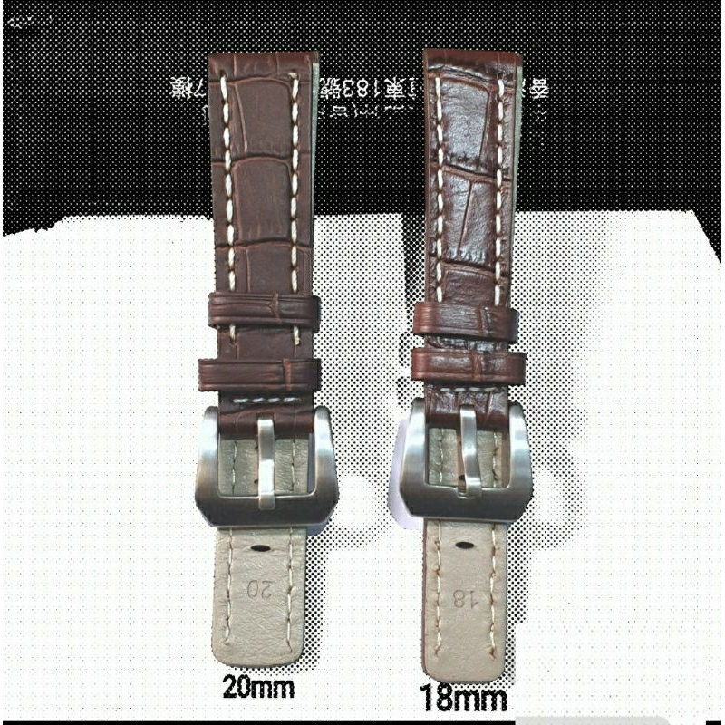 18mm/20mm Strap  Kulit Jam Tangan Tali Kulit Original Untuk Jam Sport Tebal Kualitas terbaik