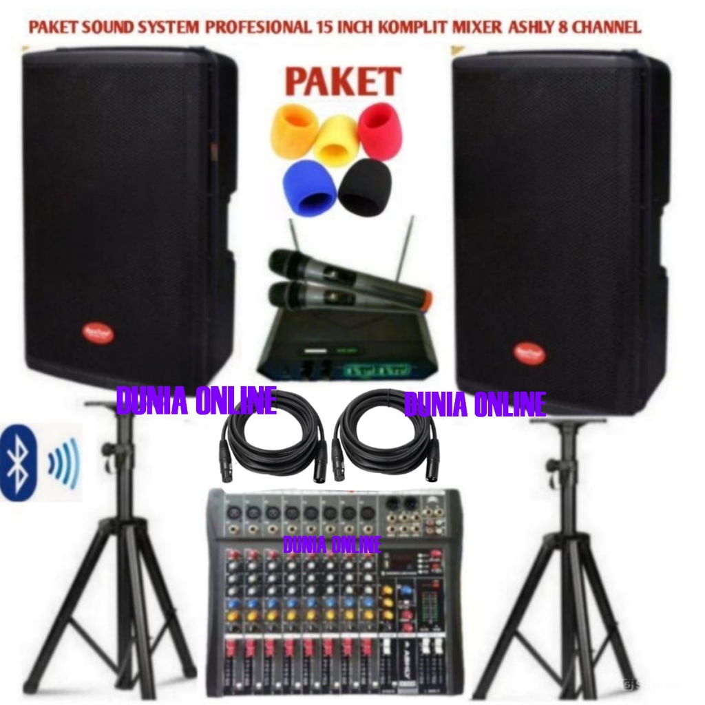 Paket sound sistem max15rc max 15 rc plus mixer Ashly
