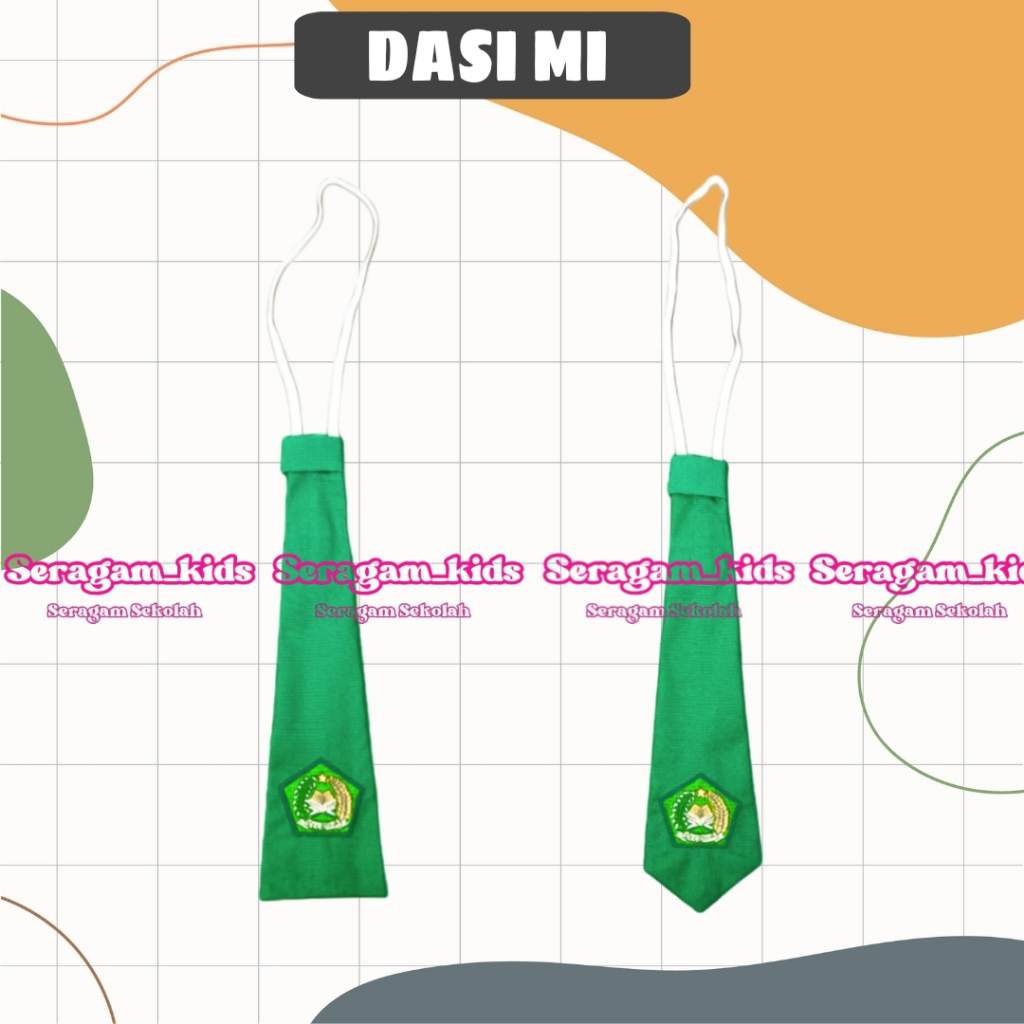 Dasi sekolah MI warna hijau