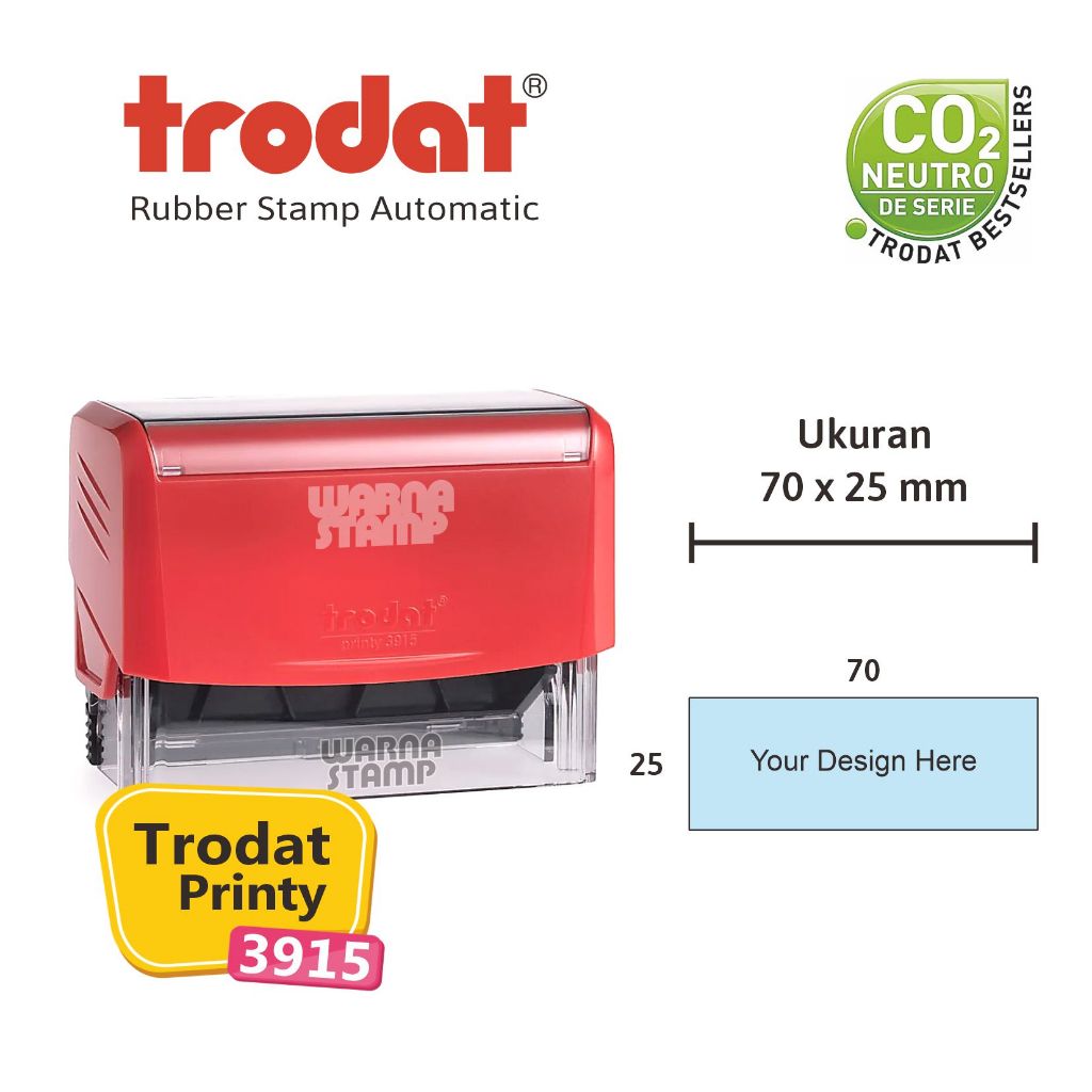 

Stempel Trodat Printy 3915 Original Tanpa Letter / Warna Stamp / Trodat Printy Alat Saja