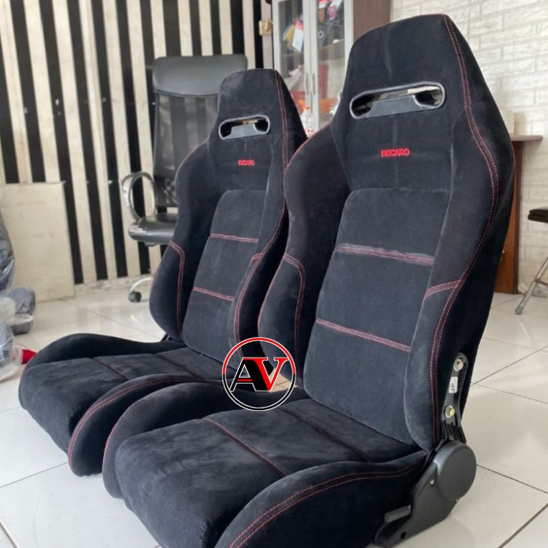Jok mobil universal recaro sr3 suede double stiching