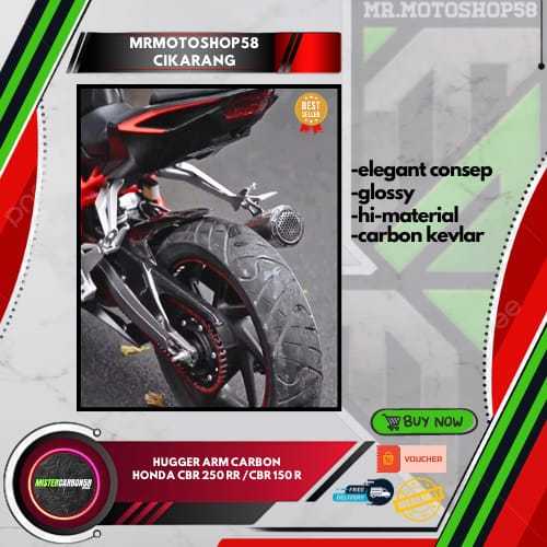 HUGGER ARM CBR 250RR SPAKBOR CBR 250RR WINGLET KARBON HUGGER CBR 150 R FACELIFT K45R 2021 CARBON