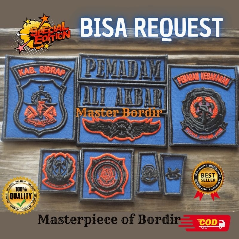 TERBAIKK BORDIR TIMBUL PDL PEMADAM [BISA REQUEST]