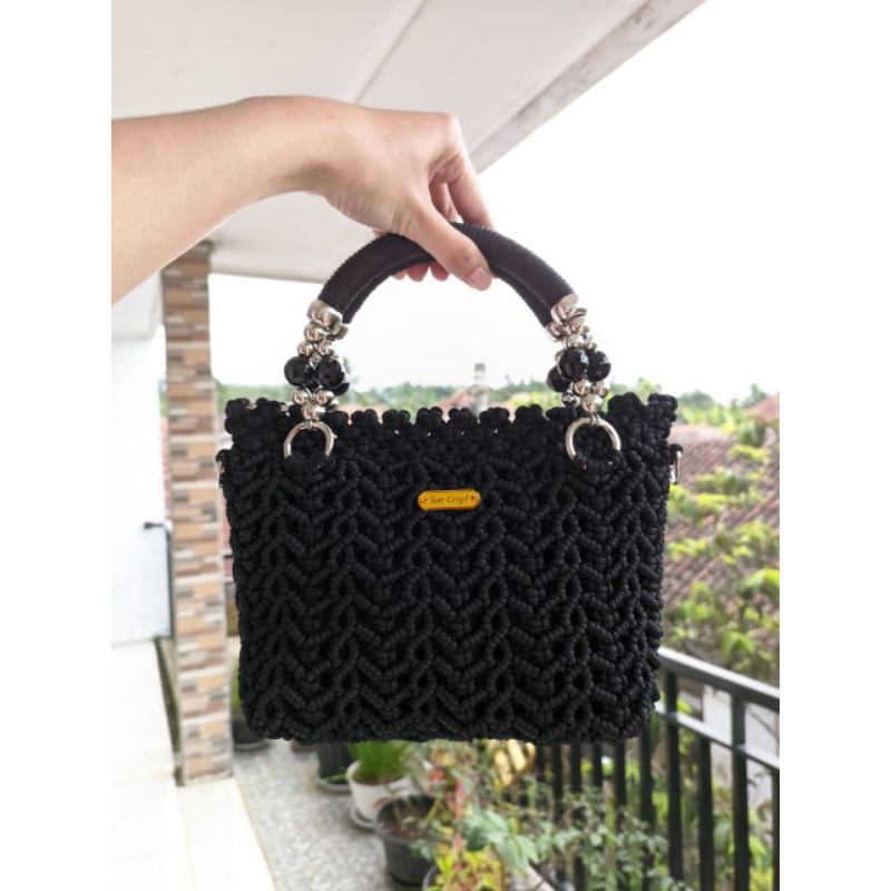 Tas Rajut Tali Kur Handmade/Tas Selempang Wanita