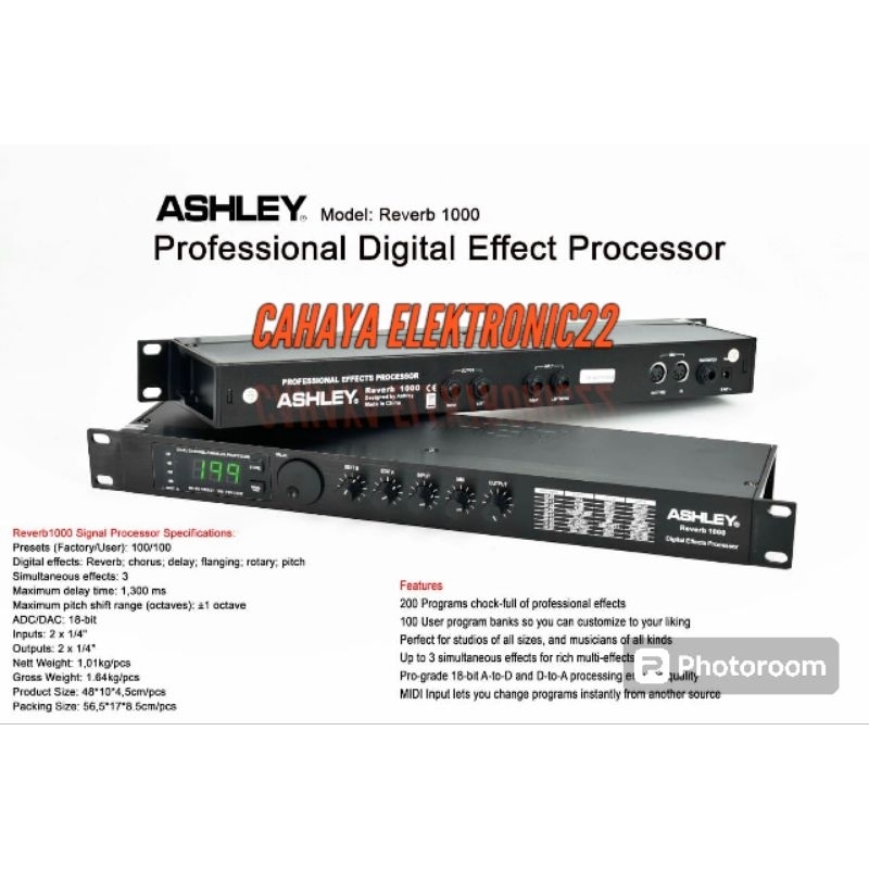 EFEK VOCAL ASHLEY REVERD 1000 ORIGINAL