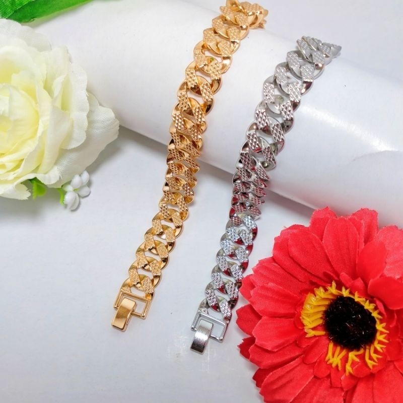 Gelang Rantai Sisik Besar Gelang Tangan Wanita Xuping Lapis Emas