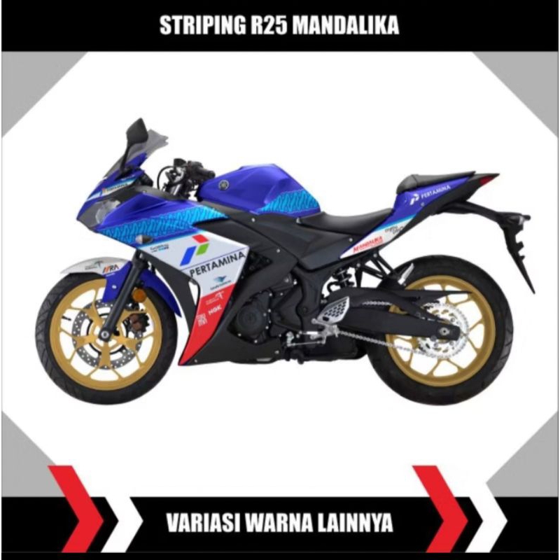 striping Yamaha r25 mandalika/stiker striping r25 mandalika