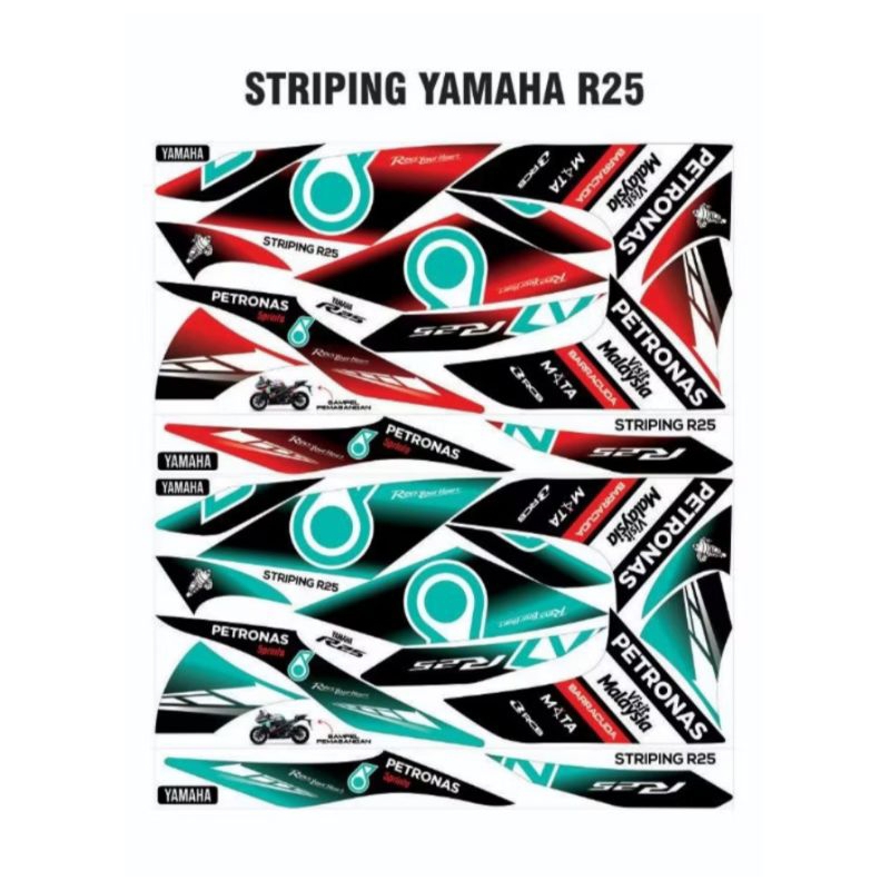 striping Yamaha r25/stiker striping Yamaha r25/variasi petronas