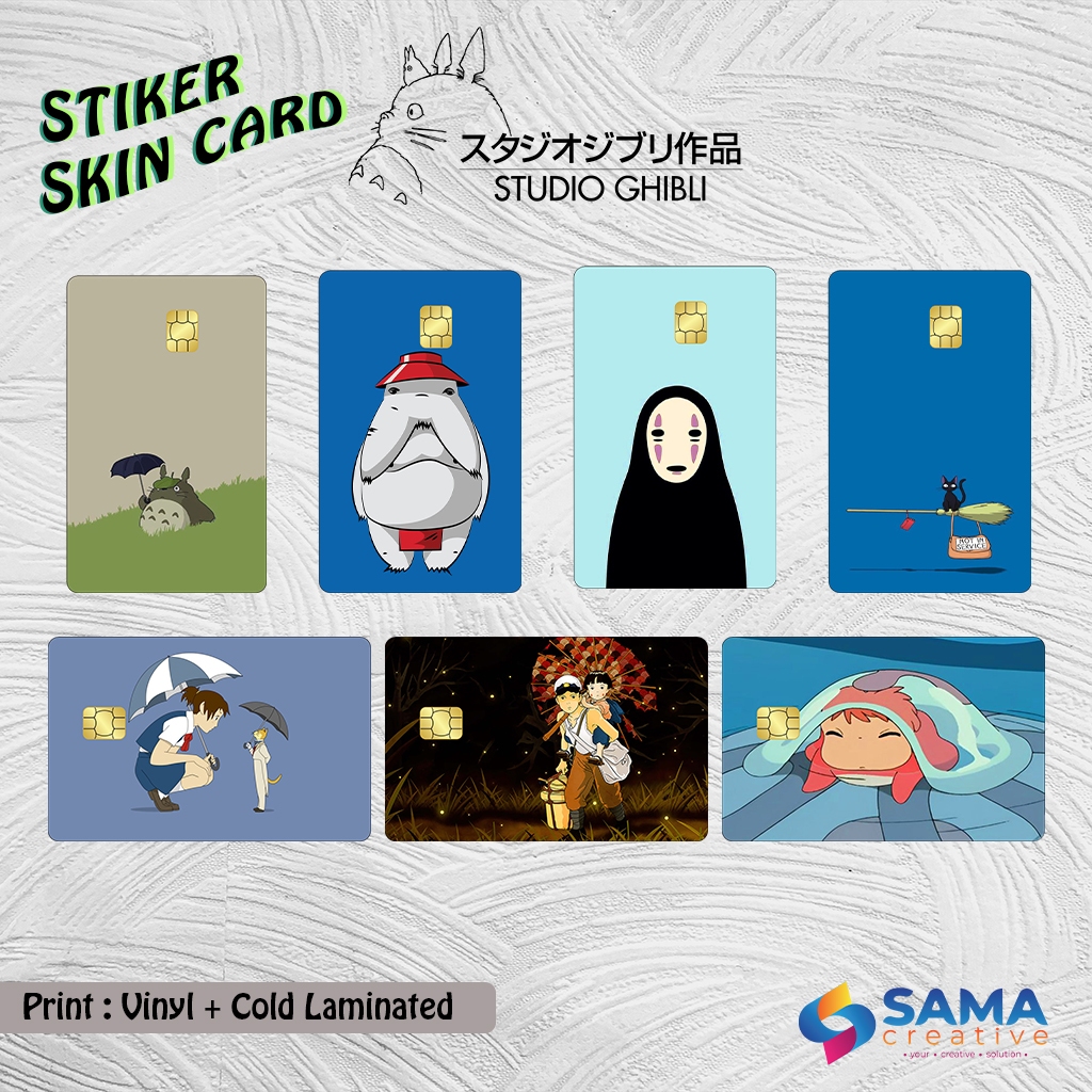 

Studio Ghibli - Sticker Skin Card - Vinyl ATM Debit, Credit, Emoney, Flazz, Kartu Akses Stiker Ghibli Series