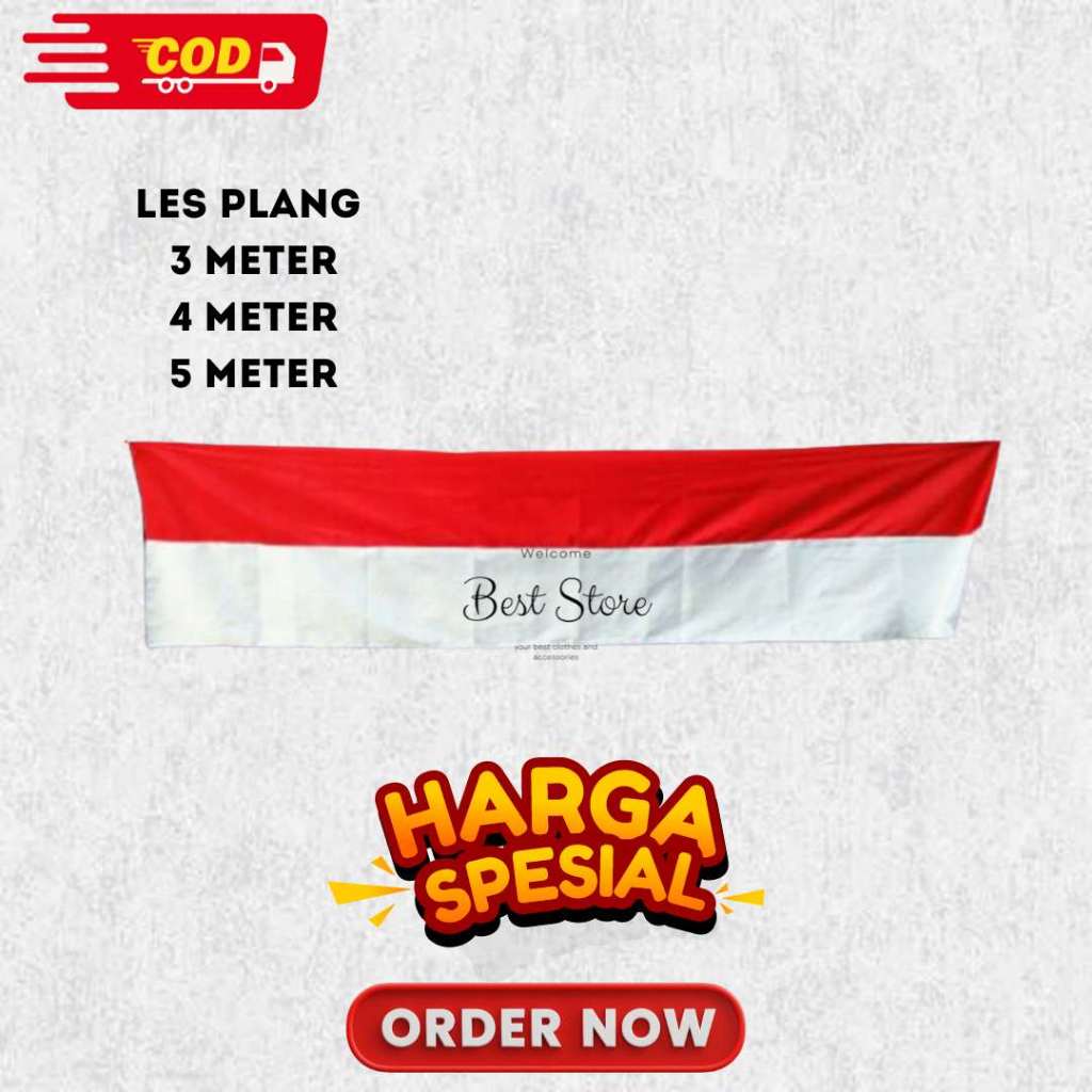 Lesplang merah putih Bendera resplang / bendera panjang Merah Putih