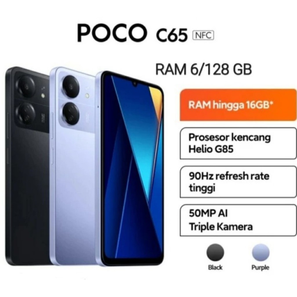 HP XIAOMI POCO C65 4G NFC RAM 6/128 GB | 8/256 GB GARANSI RESMI