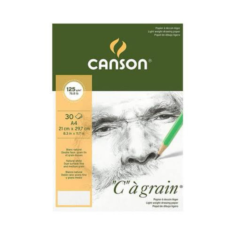 

BISA COD) canson c a grain A4 - 125 gsm light weight drawing paper