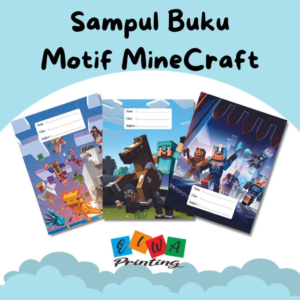 

(ISI 8 LEMBAR) SAMPUL BUKU TULIS SIDU CAMPUS BIGBOSS / SAMPUL BUKU MOTIF ESTETIK MINECRAFT / Sampul Custom / SAMPUL BUKU AESTHETIC