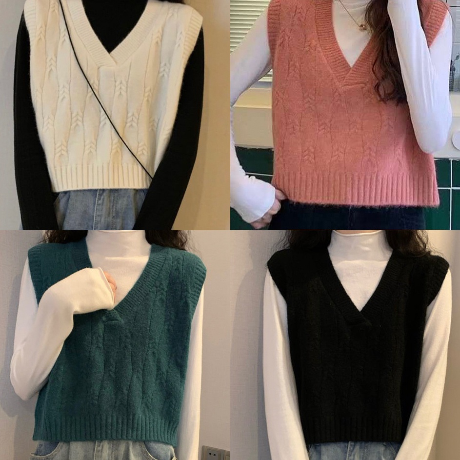Best Sale  UMISUKA Outer Vest Rompi Rajut Wanita Korean Style Fashion Import Bangkok BKK ajwshop pin
