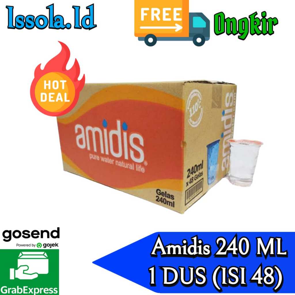 AMIDIS AIR MINERAL KEMASAN GELAS 240 ML X 48 PCS