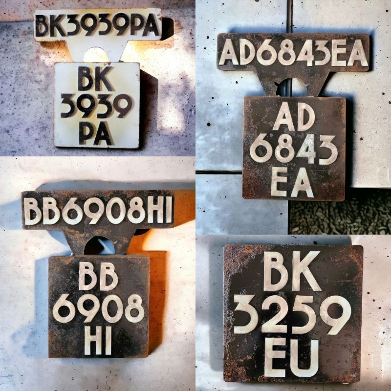 PLAT NOMOR VESPA JADUL LAWAS KLASIK CLASIC