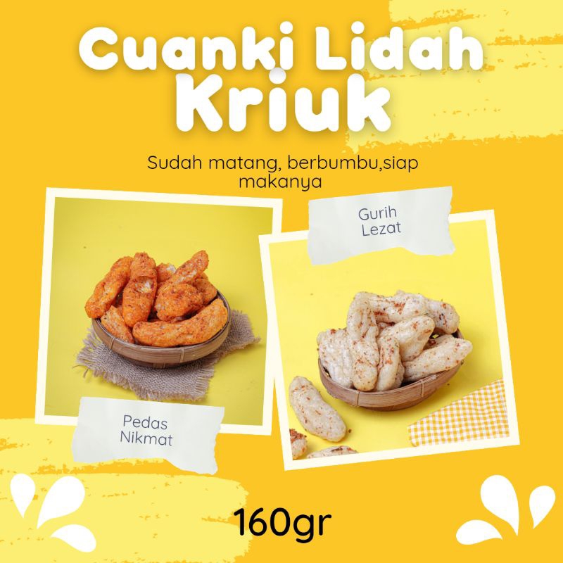 

Cuanki Lidah Kriuk isi 160gr Bumbu Rempah Asli