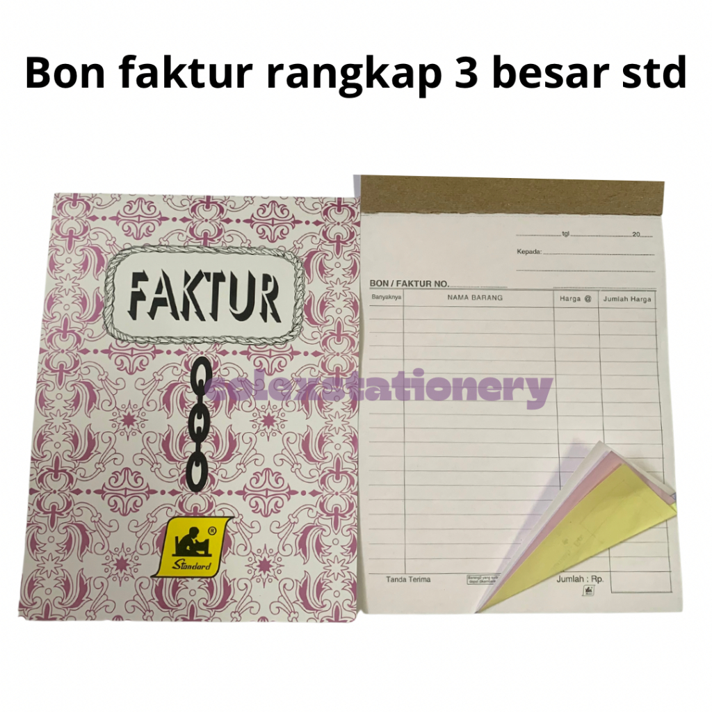 

Bon / Bon Faktur Kontan NCR Rangkap 3 Ply Tegak / Buku Nota Kontan Ukuran Besar Isi 25 Lembar Standard