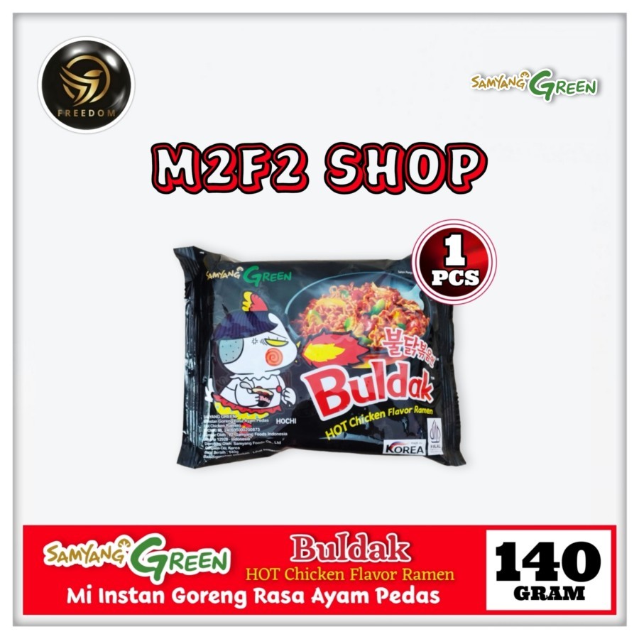 

Samyang Green Buldak Hot Chicken Flavor Ramen Original | Mie Instant Goreng Rasa Ayam Pedas | Bag - 140 gr (Kemasan Satuan)