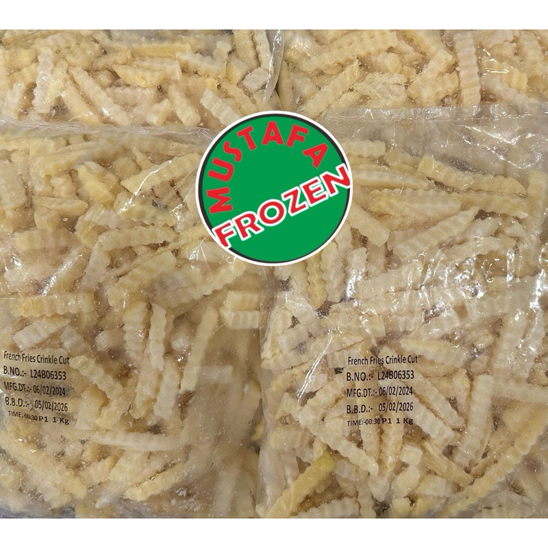 

CrinckleCut Frenchfries 1kg kemasan polos