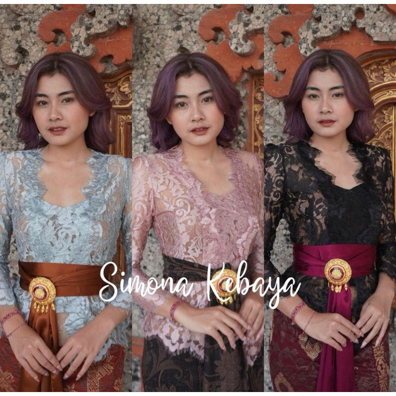SIMONA KEBAYA Metalik Luna Kebaya Saja Kebaya bali Metalik Glossy