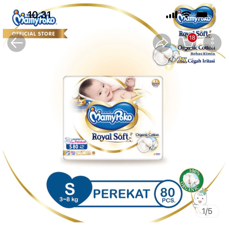 MamyPoko pampers S80 tipe Perekat