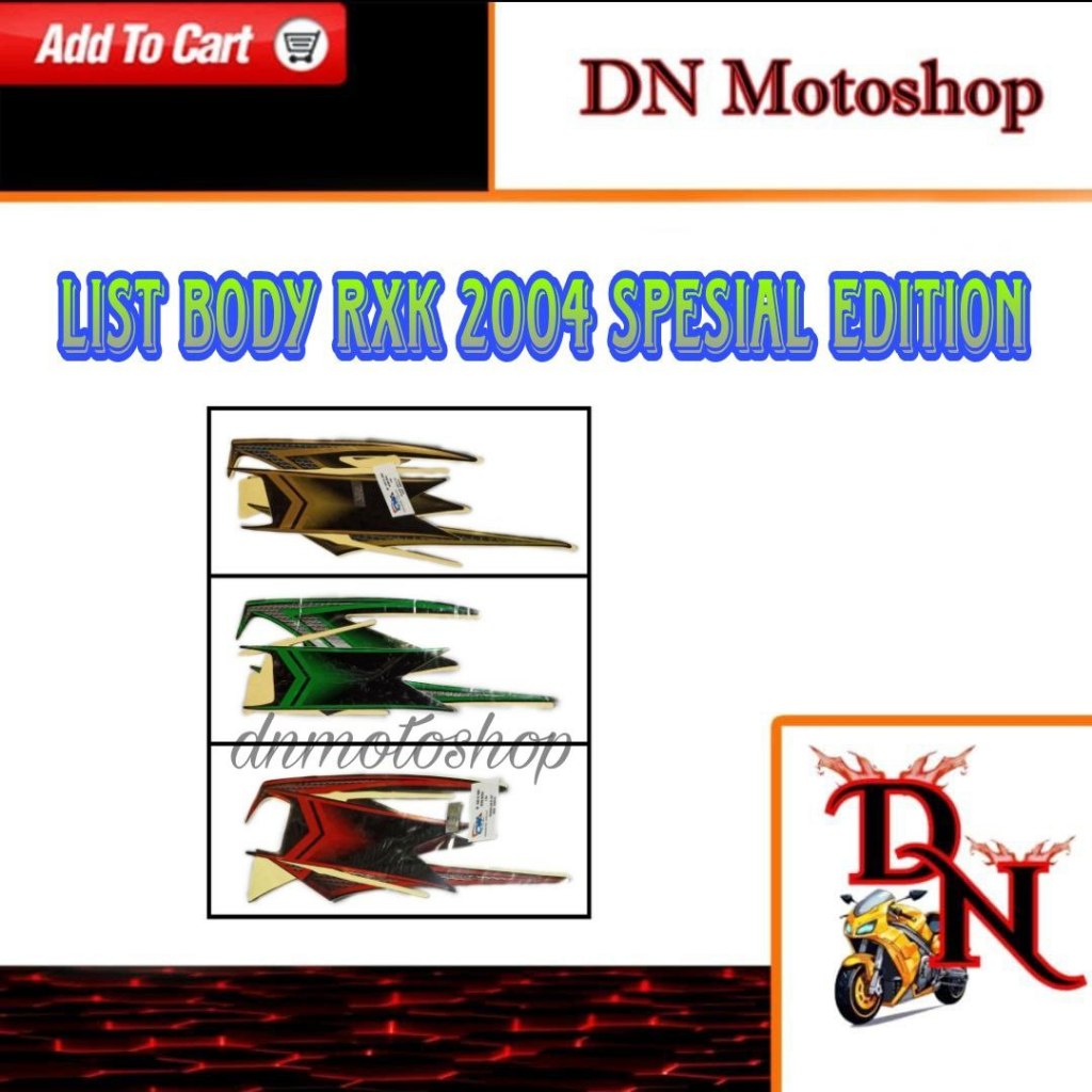 Striping Sticker List Body Yamaha Rx-King 2004 Special Edition