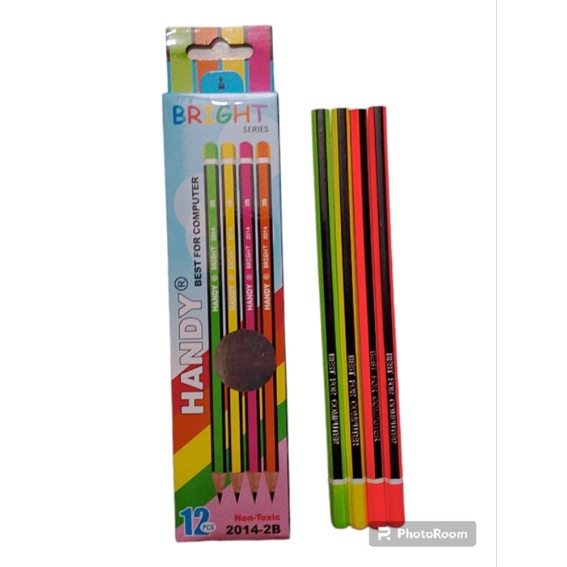 

pensil 2B handy 2014 warna warni 12pcs