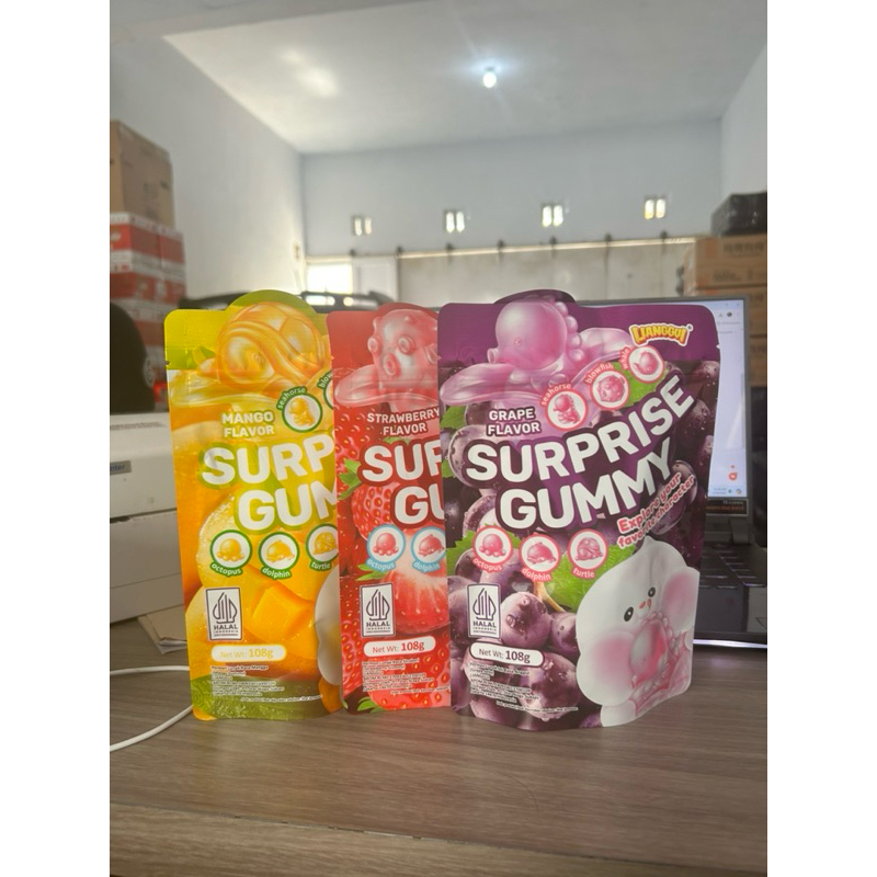 

Lianggui Permen Kupas Karakter Hewan Surprise Gummy 108g Halal Bpom Candy Mangga Strawberry Grape